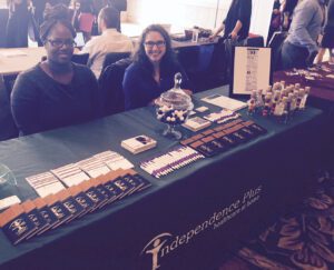 From attending career fairs to hosting college information sessions, we put a lot of focus on recruiting recent nurse graduates who want to learn ICU skills while providing care in the home. This week Independence Plus, Inc. (IPI) attended career fairs at Rasmussen College and Chamberlain College of Nursing. From left to right: Alishia M., Recruitment Specialist, and Tori B., RN, IPI Nurse Resident.
